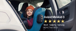 Axkid Minikid 3 praised with 5-star safety score in the ADAC test