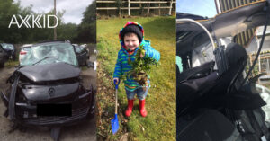 The Rear-facing car seat Axkid Minikid saved the life of a two-year-old boy!