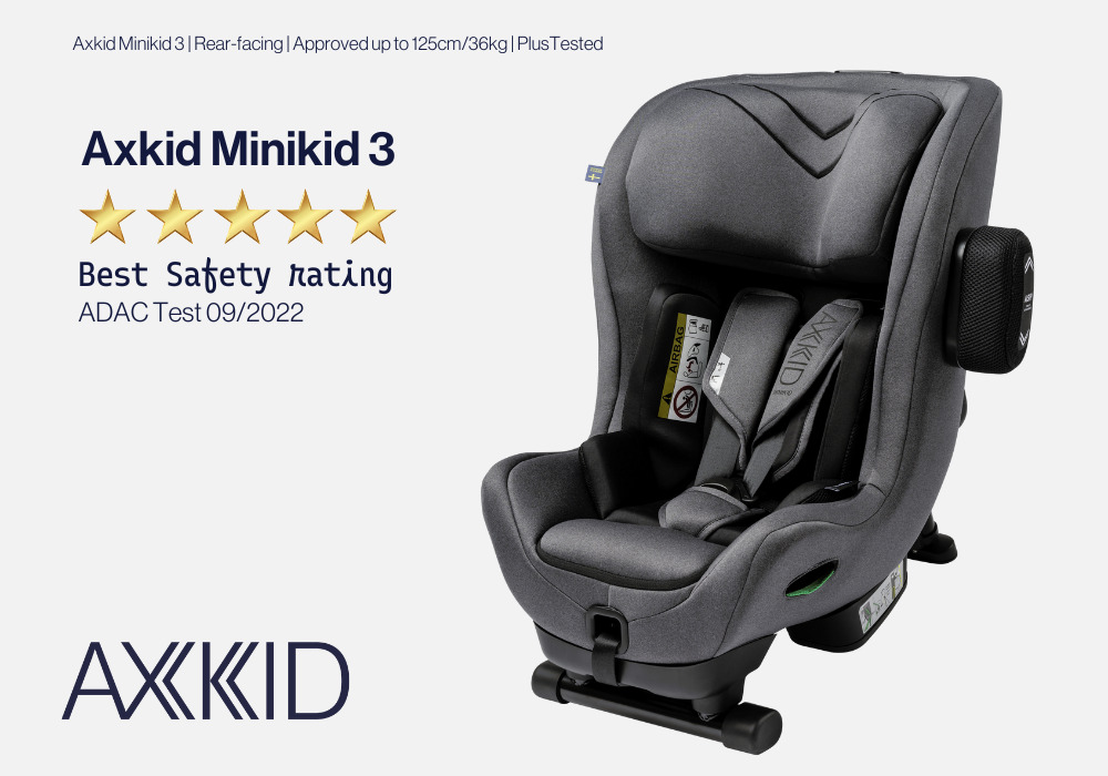 Axkid Minikid 3 with highest safety score in ADAC.